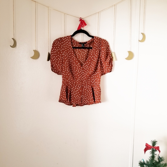 Forever 21 Tops - Forever 21 Polka Dot Blouse